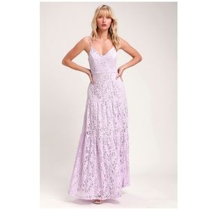 Lulus lovely lavender lace dress